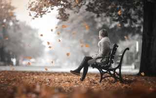 personne-banc-parc-feuilles-automne