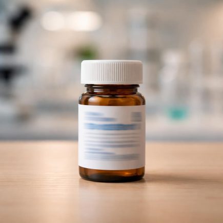 flacon-medicament-table-laboratoire-flou