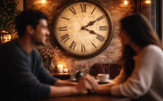 horloge-ancienne-cafe-intime-flou