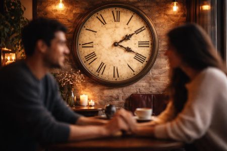 horloge-ancienne-cafe-intime-flou
