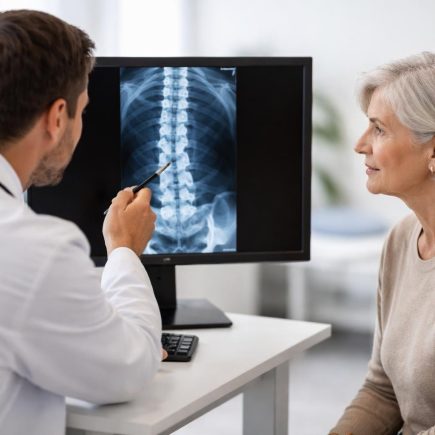 medecin-blouse-ecran-scan-colonne-vertebrale