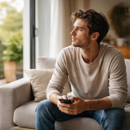 homme-assis-smartphone-fenetre-lumiere