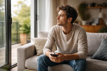 homme-assis-smartphone-fenetre-lumiere