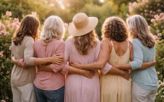 femmes-groupe-jardin-fleuri-unite