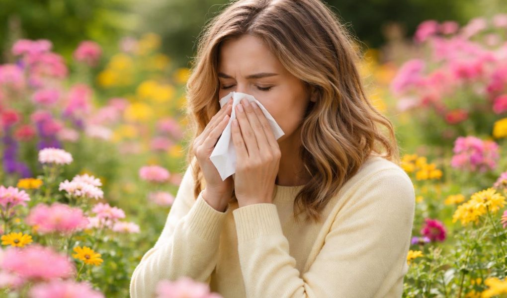 personne-jardin-fleurs-mouchoir