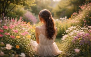 silhouette-feminine-jardin-fleurs-tranquillite