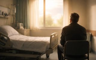 chambre-hopital-lit-vide-homme-fenetre