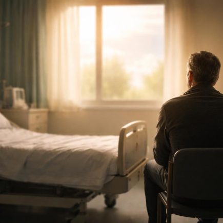 chambre-hopital-lit-vide-homme-fenetre